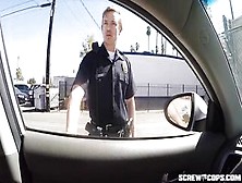 Caught Ebony Chick Getting Busted Sucking Off Off A Cop During