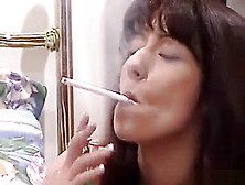 Mommy Gives Son A Sloppy Smoking Blowjob