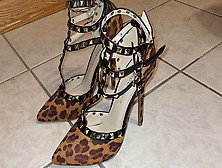 Gf Leopard Heels Jizzed