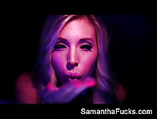 Samantha Gets Off In This Super Hot Black Light Solo