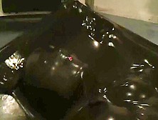 German Girl In Latex Vaccum Bed With Orgasm