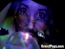 Cute Blonde In Costume Seduces Grandpa And Gets Fucked At Halloween Party