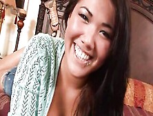 Curvy Chinese Teenie Getting A Jizzed On Her Pierced Natural