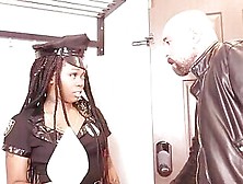 Interracial Rough Sex With Ebony Milf Cop