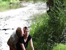 A Slut Girl In Beautiful Nature Has Her Mouth Full Of Sperm And Is Happy / Free