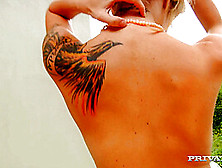Angel Piaff,  Perfect Tattoed Blonde In A Pov Casting