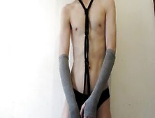 Servitude Femboy Ties Themselves In Harness