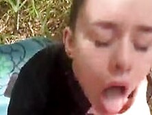 Horny Teen Blowjob And Doggy In The Woods