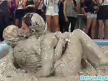 Hotties Enjoy Mud Wrestling