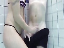 Teen Guy Dick Stuck On Young Girls Under The Swimming Pool