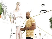 Petite Blonde Sweetheart Is Impaled On A Giant Black Shaft For Interracial Banging