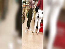 Hispanic Barely Legal Candid Booty Inside Grocery Store