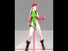 Cammy's New Idle Involves Her Gently Bouncing Tits And Ass (Alternative Angle)