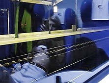Masturbation Inside The Outdoor Train.  Titted And Orgasm!