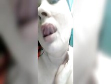 Licking New Cum From My Face - That Guy Cum All Over My Face And I Intend To Eat It All Now From My Marvelous