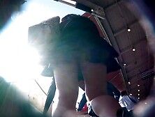 Asian Girl At The Market Upskirt