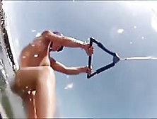 Sexy Naked Chick Enjoying Water Sports