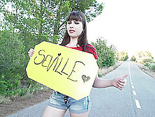 Slutty Hitchhiking Brunette Luna Rival Gangbanged Hardcore