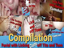 Facial Compilation With Licking Cum Off Toes And Tits,  Feetcouple69 Cumpilation