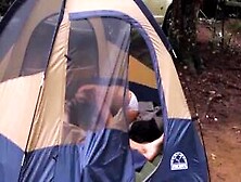 Camping Threeway With Perky Teen Babes