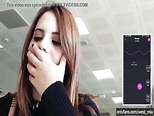 Controll My Sex-Toy In The University Library ! Western Chap & Mia Natalia Vlogs