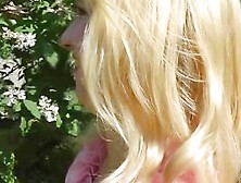 Ravishing Natural Golden-Haired Group-Fucked Outdoors