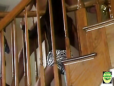 Tattooed Buff Hunk And A Foxy Asian Bombshell Have A Steamy Fuck On The Stairs