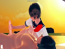 3D Anime Game Ai Syoujyo [Riko Ep:06]【Ai少女 眼鏡, ショートカット, Jk, 白ハイソックス, Sex】