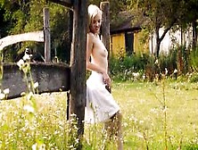 Cute Natural Tits Blonde Milf Zazie Posed Outdoor And Showed Petite Body
