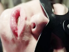 Amateur Woman Wears A Black Mask While Sucking Off Her Partner