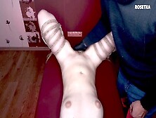 Restrained Submissive Slut Undergoes Intense Training With Sex Machine And Vibrator,  Leading To A Powerful Orgasm And Internal C