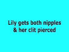 Painful Play Piercings On Clit Nipples - Needles Bdsm Pussy Pain