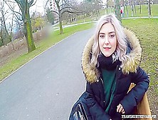 Cutie Eva Elfie Gives A Blowjob In The Park