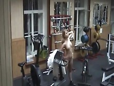 Charming Doll Exercising Naked In The Gym!