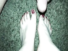 Creampie Over Sexy Wifes Feet