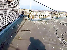 Skinny Russian Fucked On The Roof Of A Residential Building In Public Porn