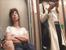 Candid Feet In The Metro (Faceshot)