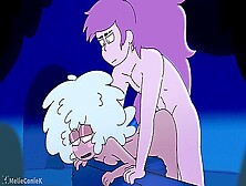 Petite Blue-Haired Cartoon Cutie Impaling Her Pussy On Big Cock