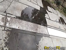 Asians Leave Pee Puddles Outdoors