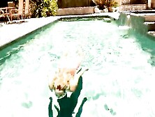 Lesbo Brett Rossi And Celeste Model Into A Pool Tape.