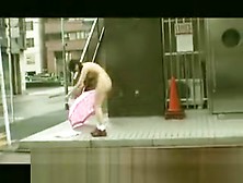 Subtitled Japanese Public Nudity Striptease In Tokyo