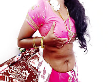 Indian Telugu Beautiful Saxy Saree Housewife Self...