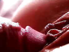 Slow Motion.  Extremely Close-Up.  Cum Dripping Down The Snatch
