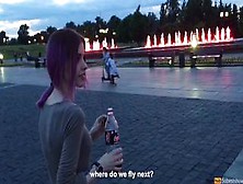 Cute Hot Teen Doing Public Blowjob,  Cum In Mouth And Swallow Cum