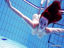 Nice Russian Redhead Big Tits Model Katrin Privsem Swimming