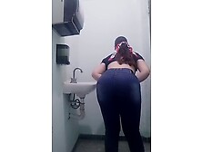 Sexy Mexican Latina With Big Ass Takes Off Her Entire Uniform And Shows Her Breasts And Her Big Butt And Underwear Amateur Milf
