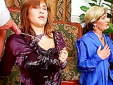 Two Perverse Milfs Get Banged With Their Fancy Clothes On