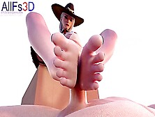 Overwatch 3D Ashe Will Jerk You Off With Her Feet
