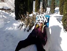 Teen Slut Squirt And Gets Pounded Hard Outdoor In The Snow Live At Sexycamx