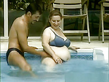 Foreplay In Pool Leads To Sensual Sex With Pregnant Wife